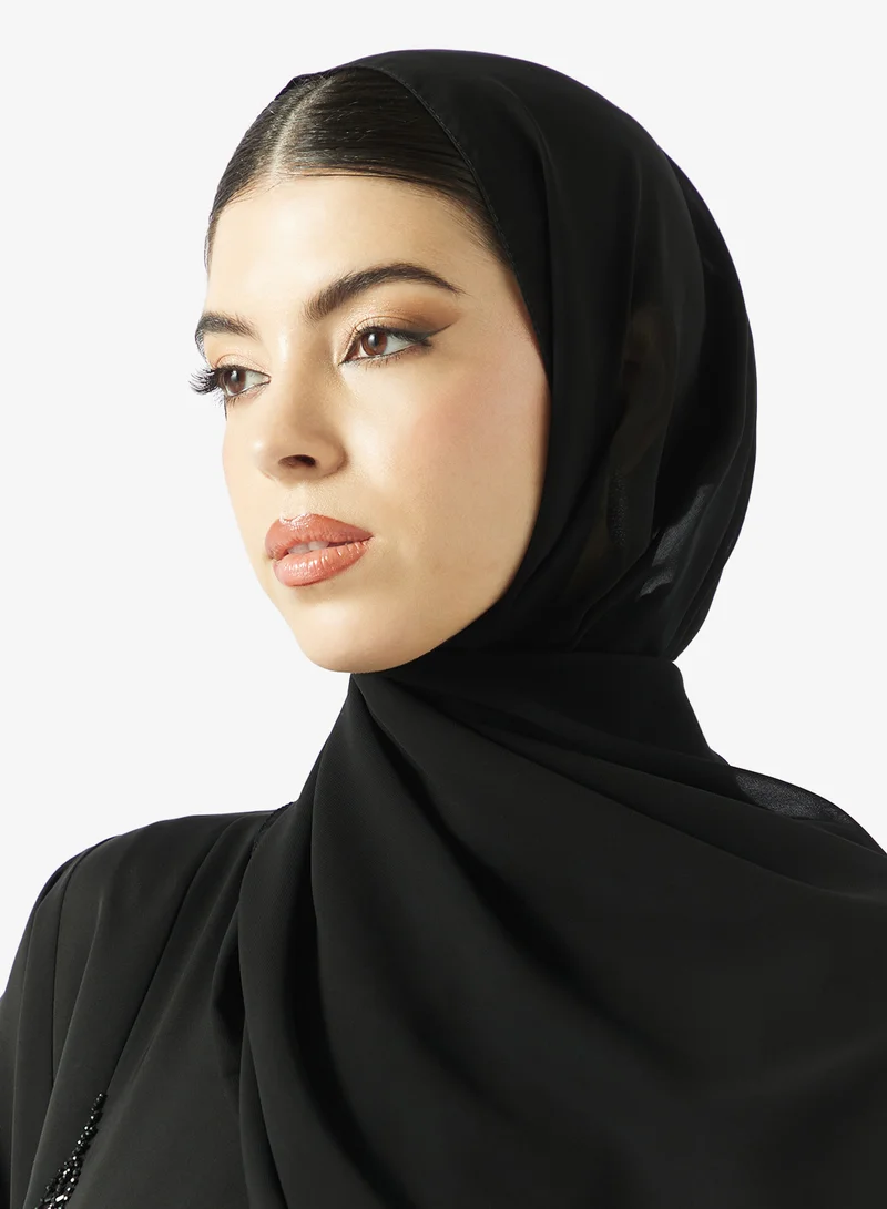 Hayas Closet  Embellished Open Front V Neck Abaya for Women | Best Price UAE